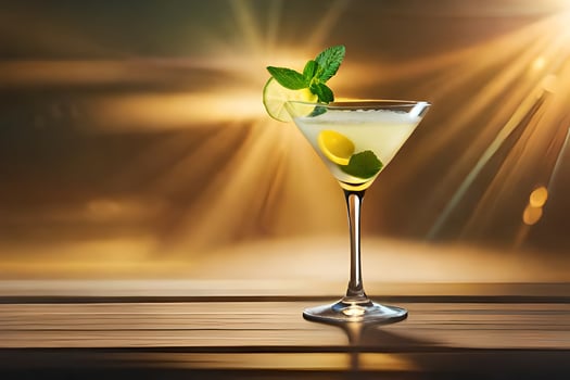 cocktail on the table. AI-Generated photo