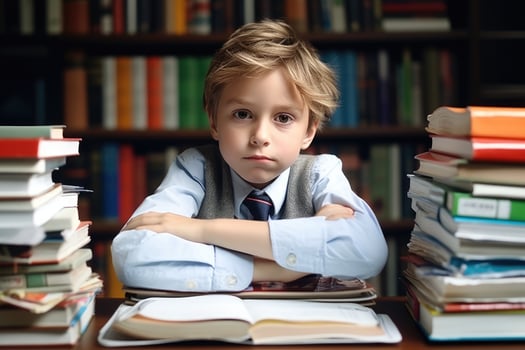 Concentration and Determination - Overcoming Frustration in Education - AI generated photo