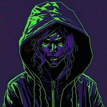 Men wear hoodies, duotone color style ai Generative photo