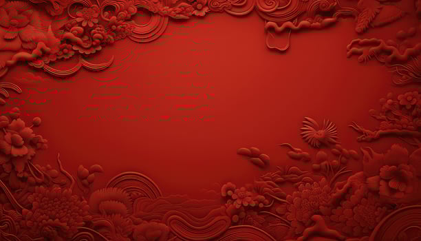 chinese background on red AI generated photo
