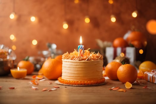 Birthday cake wallpaper ai generated photo
