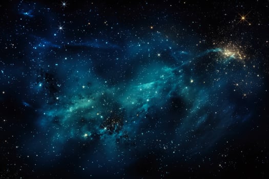 Glittering galaxies in expansive starlit skies background with empty space for text photo