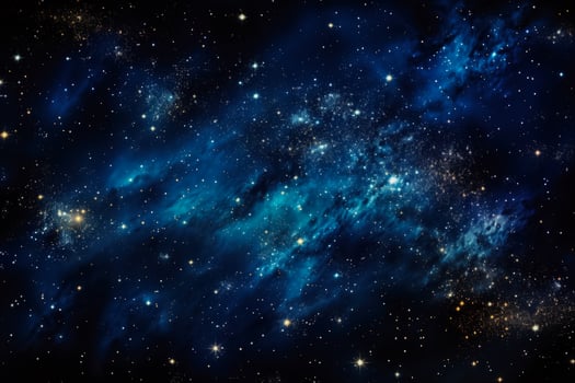 Glittering galaxies in expansive starlit skies background with empty space for text photo