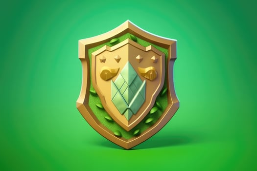 tiny cute isometric war shield soft smooth lighting AI Generated photo