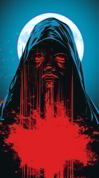 a red and black poster with the face of darth vader generative ai photo