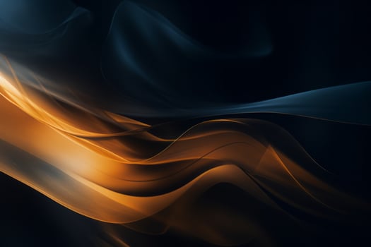 an abstract image of orange and black waves generative ai photo