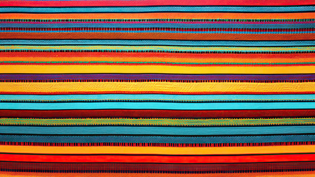 Colorful Mexican sombrero background. Close-up of colorful knitted texture. AI Generated photo