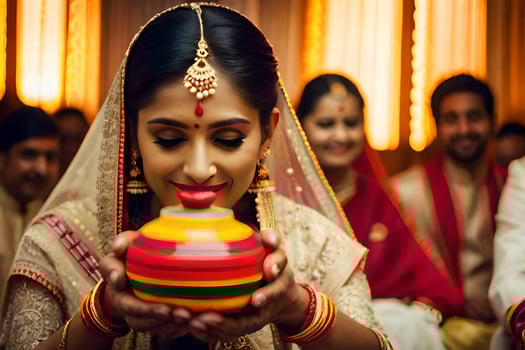 indian wedding traditions. AI-Generated photo