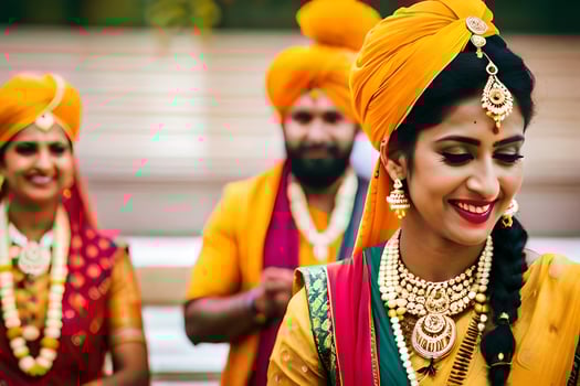indian wedding in delhi. AI-Generated photo