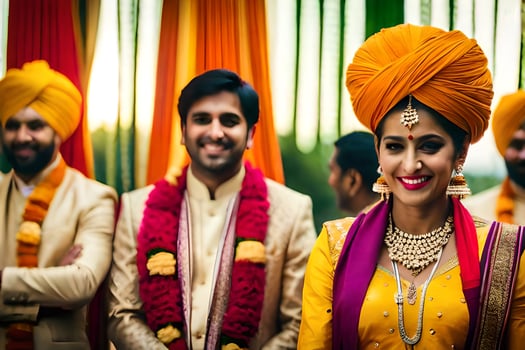indian wedding in delhi. AI-Generated photo