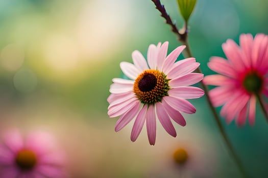 pink flowers in the garden. AI-Generated photo
