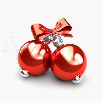 Decorative christmas ornament with christmas golden bells or jingle bells. Christmas decoration concept by AI Generated photo
