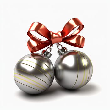 Decorative christmas ornament with christmas golden bells or jingle bells. Christmas decoration concept by AI Generated photo
