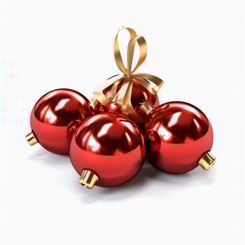 Decorative christmas ornament with christmas golden bells or jingle bells. Christmas decoration concept by AI Generated photo