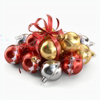 Decorative christmas ornament with christmas golden bells or jingle bells. Christmas decoration concept by AI Generated photo