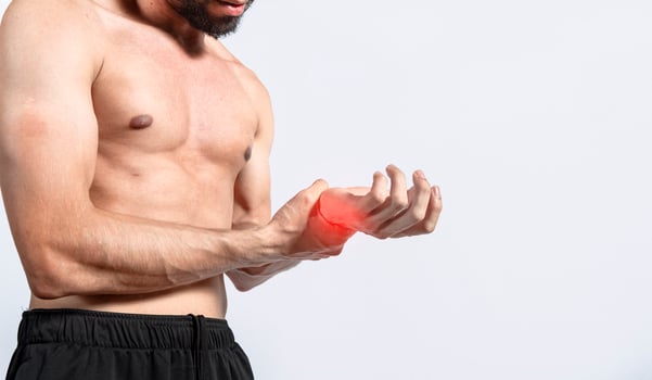 Arthritis wrist concept, Person with wrist pain, Man with pain in hands concept, Arthritis man rubbing, Person with wrist pain photo