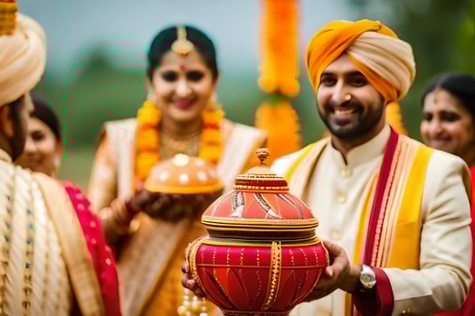 indian wedding in mumbai. AI-Generated photo