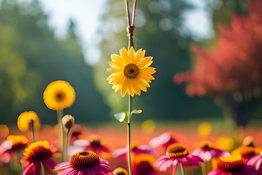 photo wallpaper the sun, flowers, nature, the field, the sunflower, the field,. AI-Generated