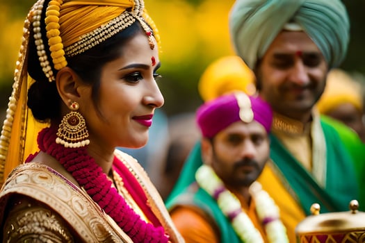 indian wedding in bangalore. AI-Generated photo