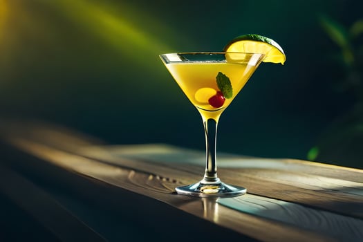 cocktail on the table. AI-Generated photo