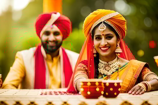 indian wedding in london. AI-Generated photo