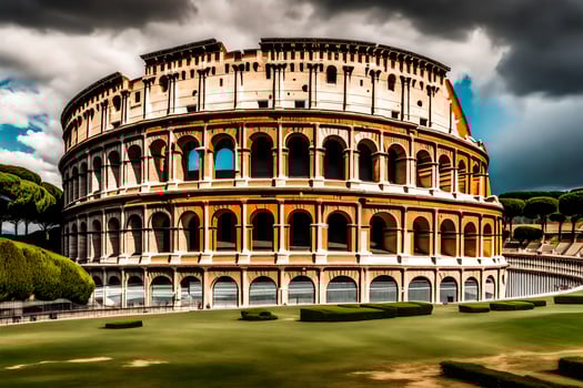 the colosseum in rome, italy. AI-Generated photo