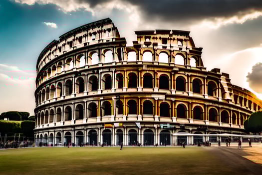 the colosseum in rome, italy. AI-Generated photo