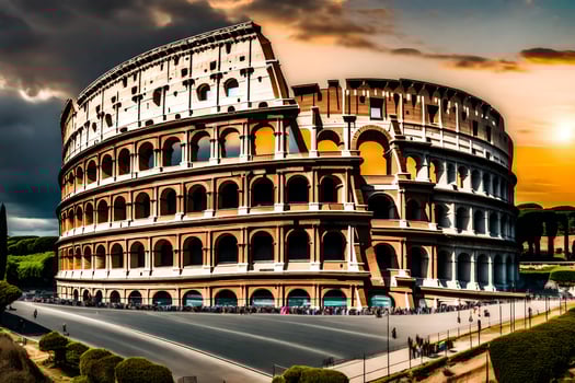 the colosseum in rome, italy. AI-Generated photo