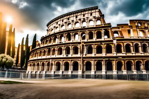the colosseum in rome, italy. AI-Generated photo