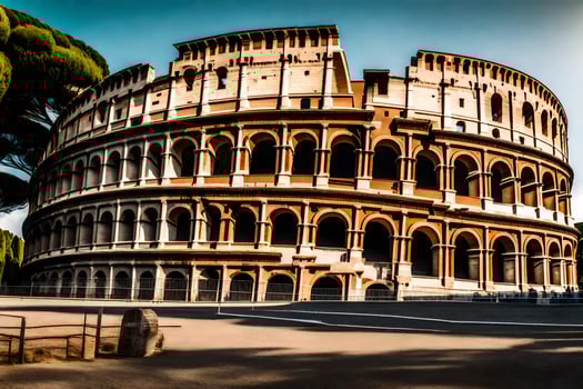 the colosseum in rome, italy. AI-Generated photo