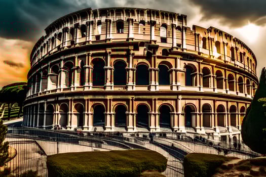 the colosseum in rome, italy. AI-Generated photo