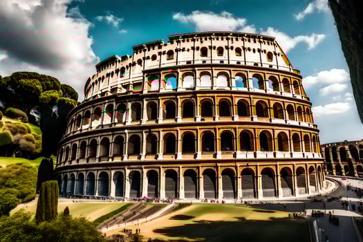 the colosseum in rome, italy. AI-Generated photo