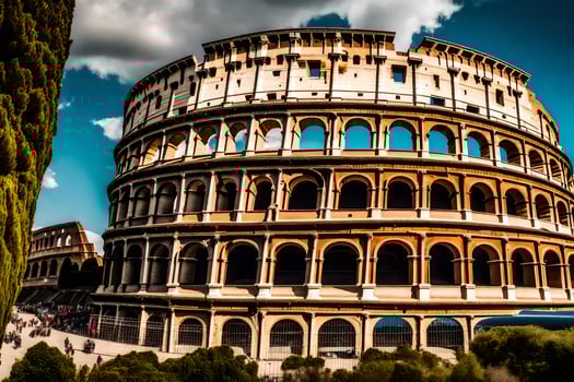 the colosseum in rome, italy. AI-Generated photo