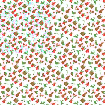 Colorful seamless christmas pattern. Multi color holiday ornaments. Xmas cover template. For banner and print. Graphic resource. photo