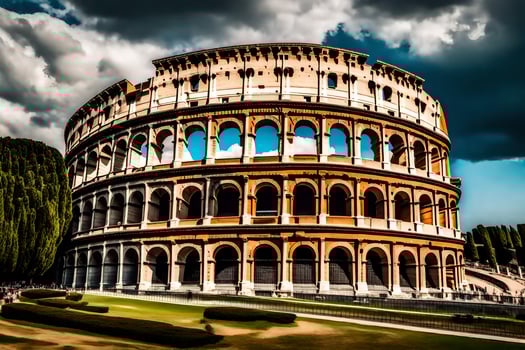the colosseum in rome, italy. AI-Generated photo