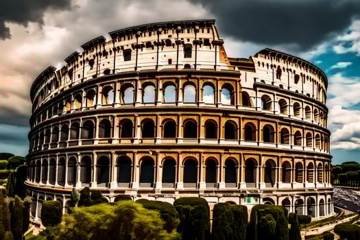 the colosseum in rome, italy. AI-Generated photo