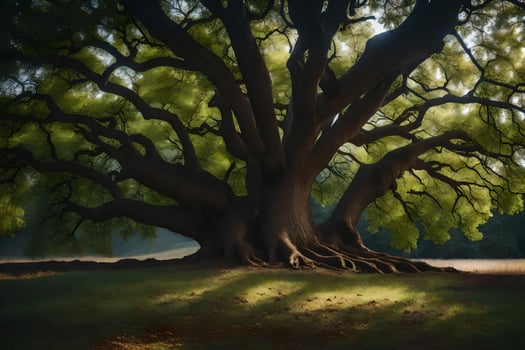 the tree of life by person. AI-Generated photo