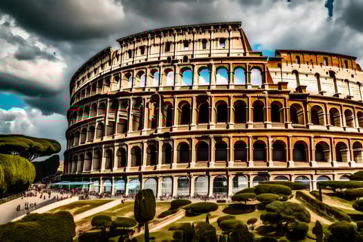 the colosseum in rome, italy. AI-Generated photo