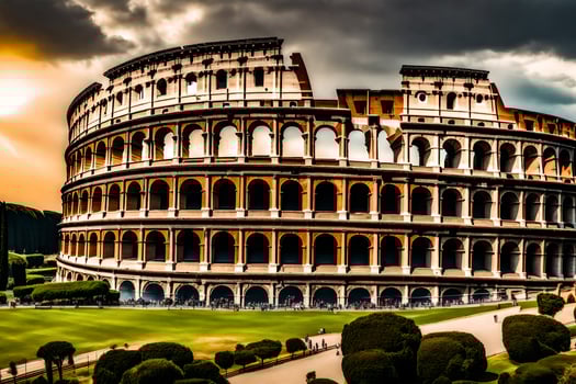 the colosseum in rome, italy. AI-Generated photo