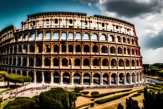the colosseum in rome, italy. AI-Generated photo