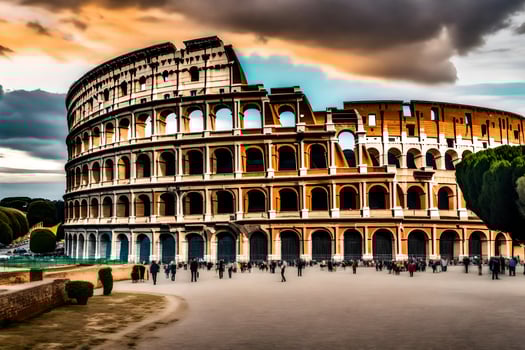 the colosseum in rome, italy. AI-Generated photo