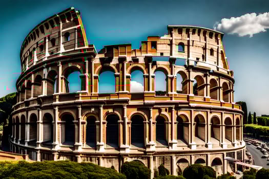 the colosseum in rome, italy. AI-Generated photo