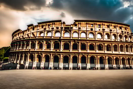 the colosseum in rome, italy. AI-Generated photo