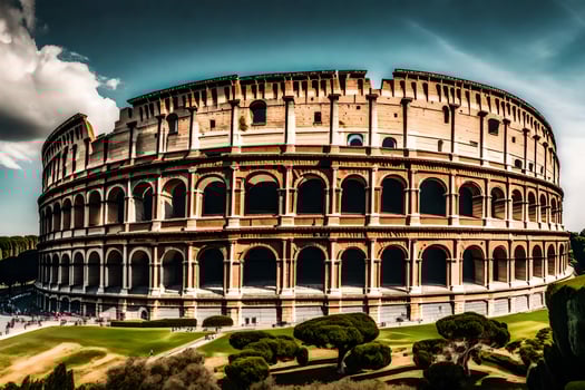 the colosseum in rome, italy. AI-Generated photo