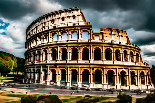 the colosseum in rome, italy. AI-Generated photo