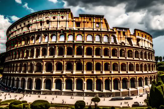 the colosseum in rome, italy. AI-Generated photo