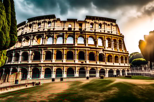 the colosseum in rome, italy. AI-Generated photo