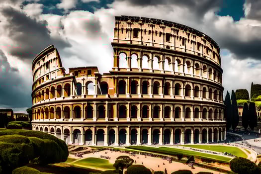 the colosseum in rome, italy. AI-Generated photo