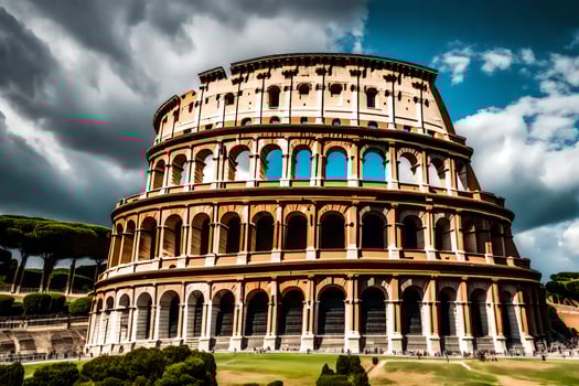 the colosseum in rome, italy. AI-Generated photo