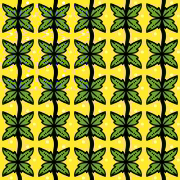 seamless floral pattern with flowers and leaves. hand drawn floral ornament. photo